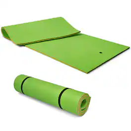 Costway - 3-Layer Floating Water Pad 12' x 6' Floating Oasis Foam Mat - Green