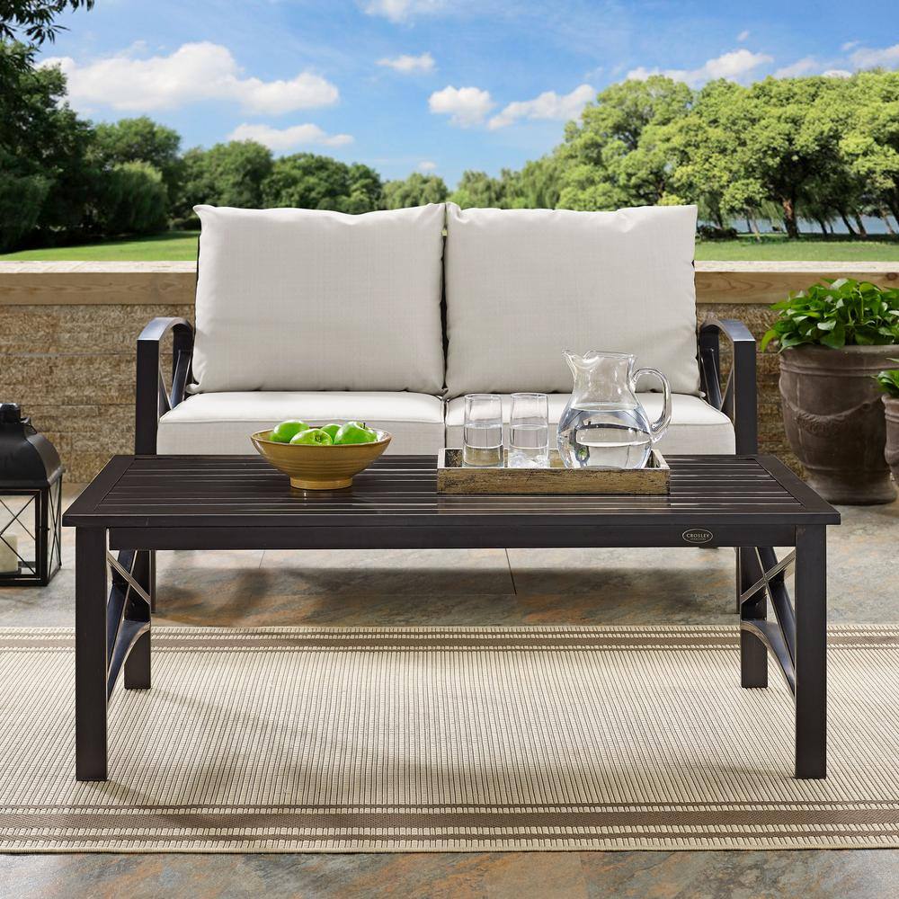 Alt View 1. Crosley Furniture - Kaplan Outdoor Coffee Table - Brown.