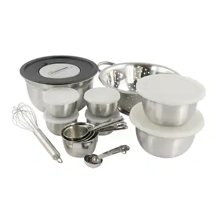 Front. Oster - Oster Tobias 27 Piece All-In-One Cooking Tool Set - Ideal For Prepping - Silver.