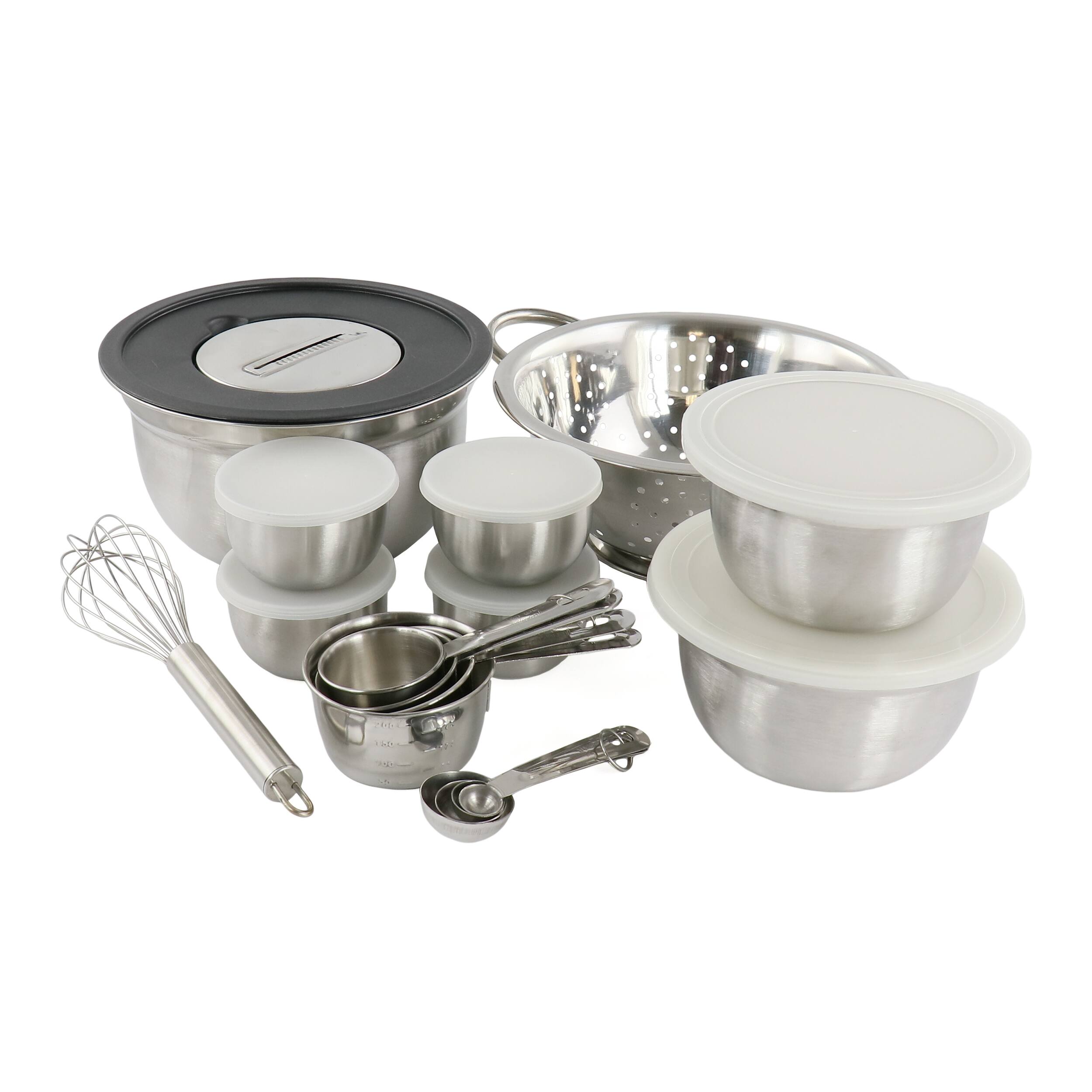 Front. Oster - Oster Tobias 27 Piece All-In-One Cooking Tool Set - Ideal For Prepping - Silver.