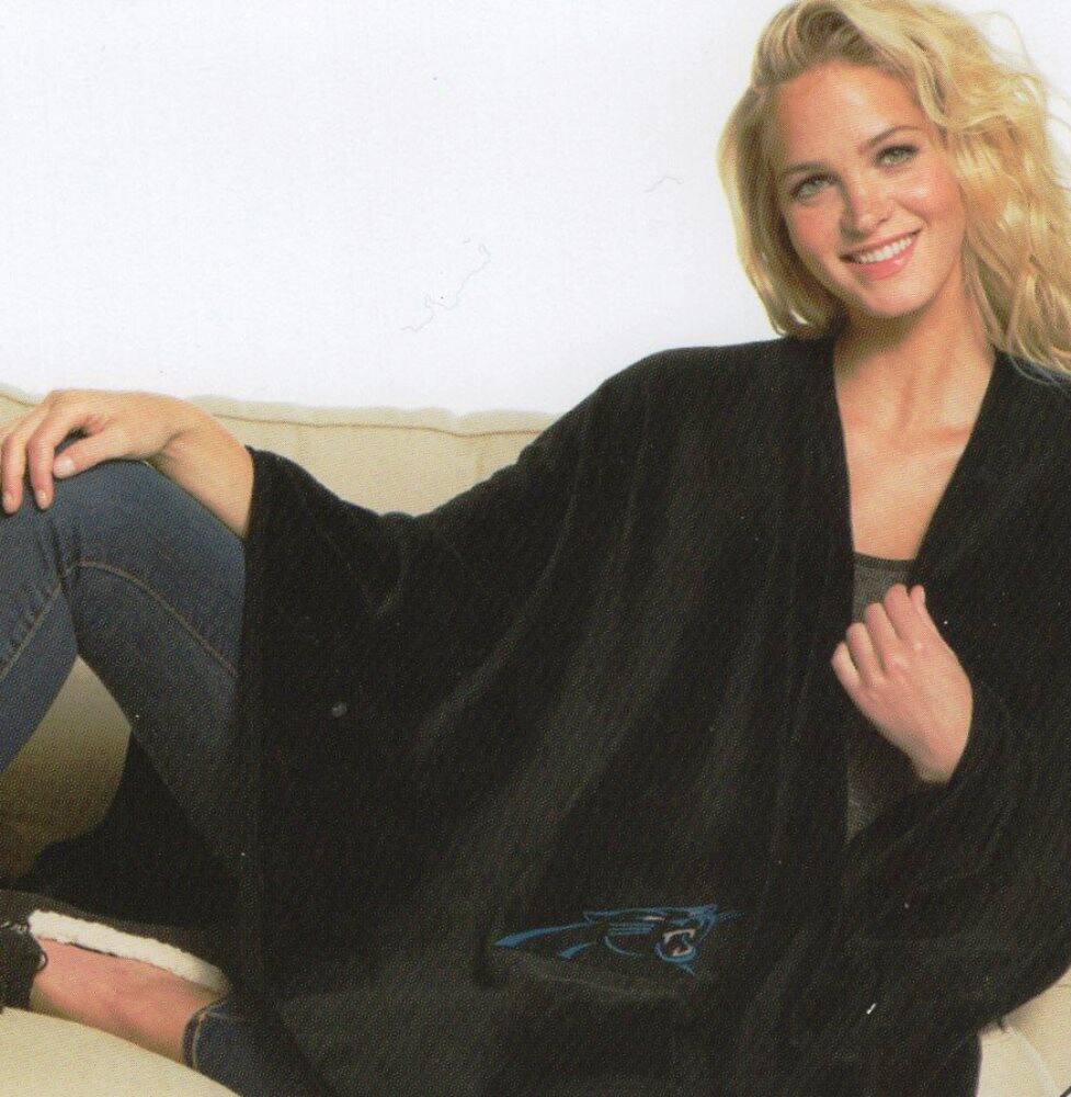 Alt View 2. Northwest - Panthers Football 55x53.5 Silk Touch Throw Blanket Wrap with Applique - Multi.