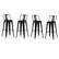 Angle. Simpli Home - Rayne Metal Bar Stool (Set of 4) - Black.