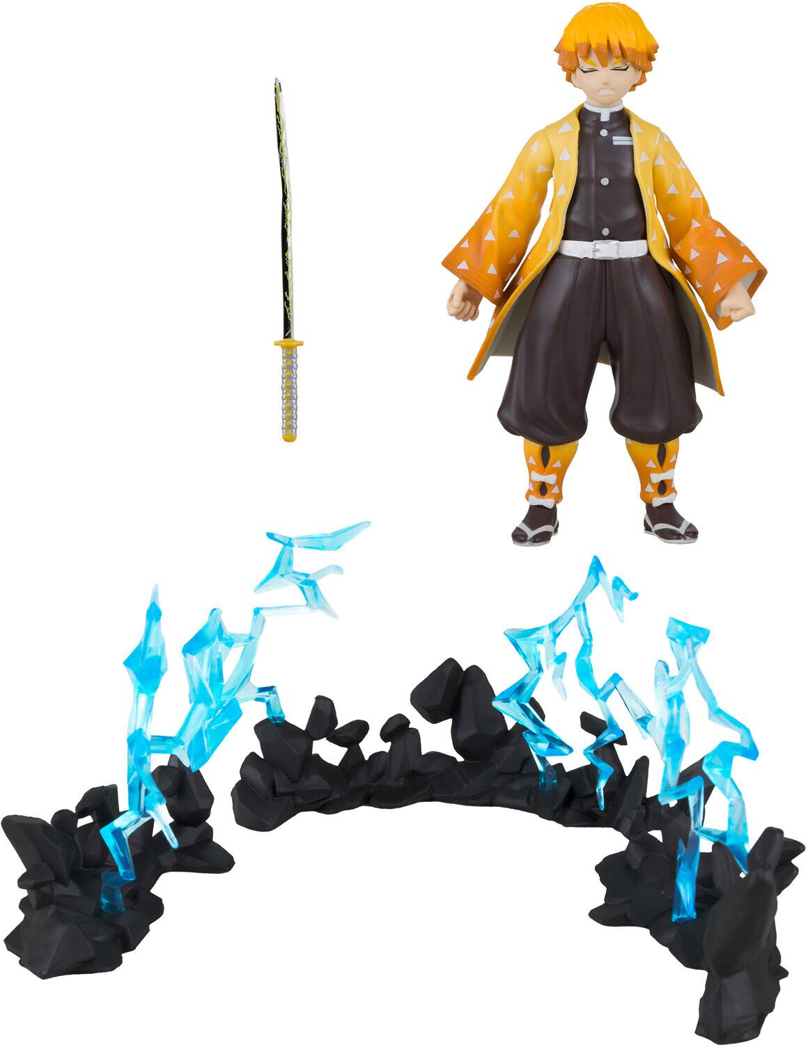 Front. McFarlane Toys - McFarlane - Demon Slayer - 5" Zenitsu Thunder Breathing First Form Deluxe Action Figure  - COLLECTABLES - Multicolor.
