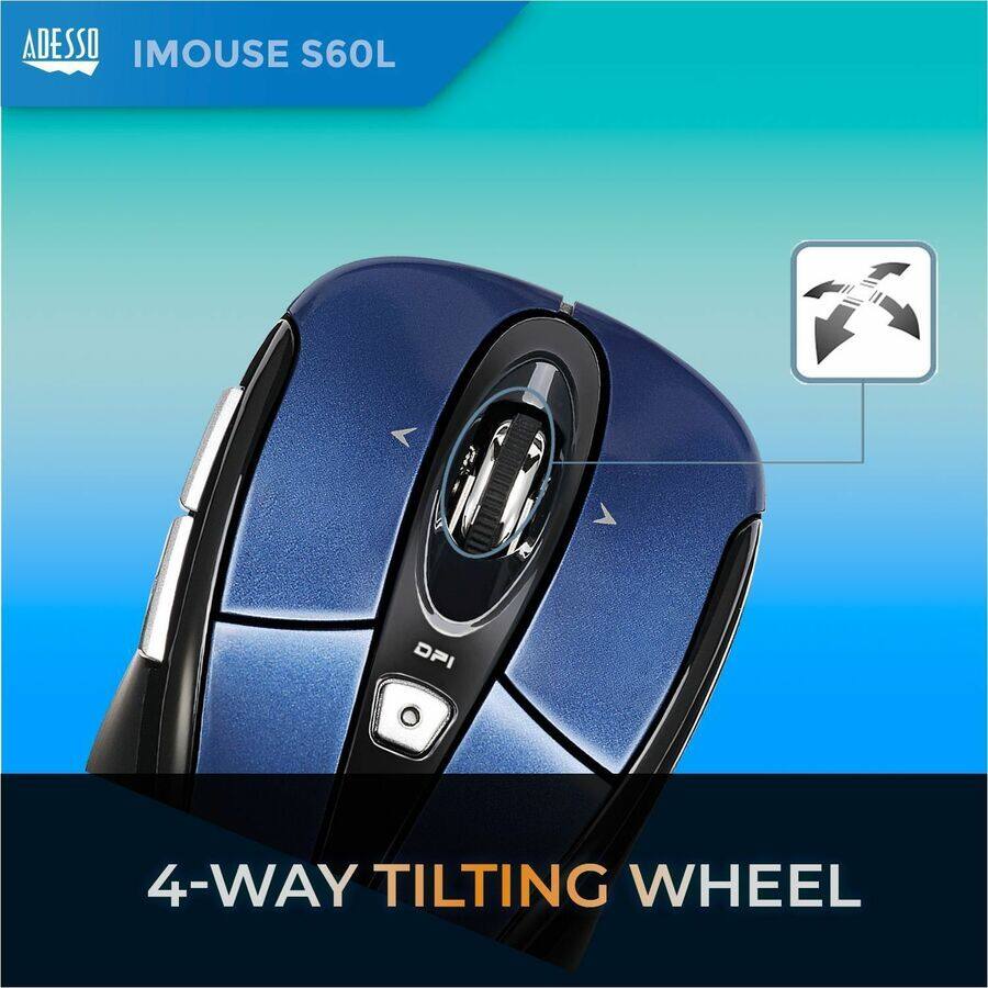 ADESSO  
IMOUSE S60L  

4-WAY TILTING WHEEL