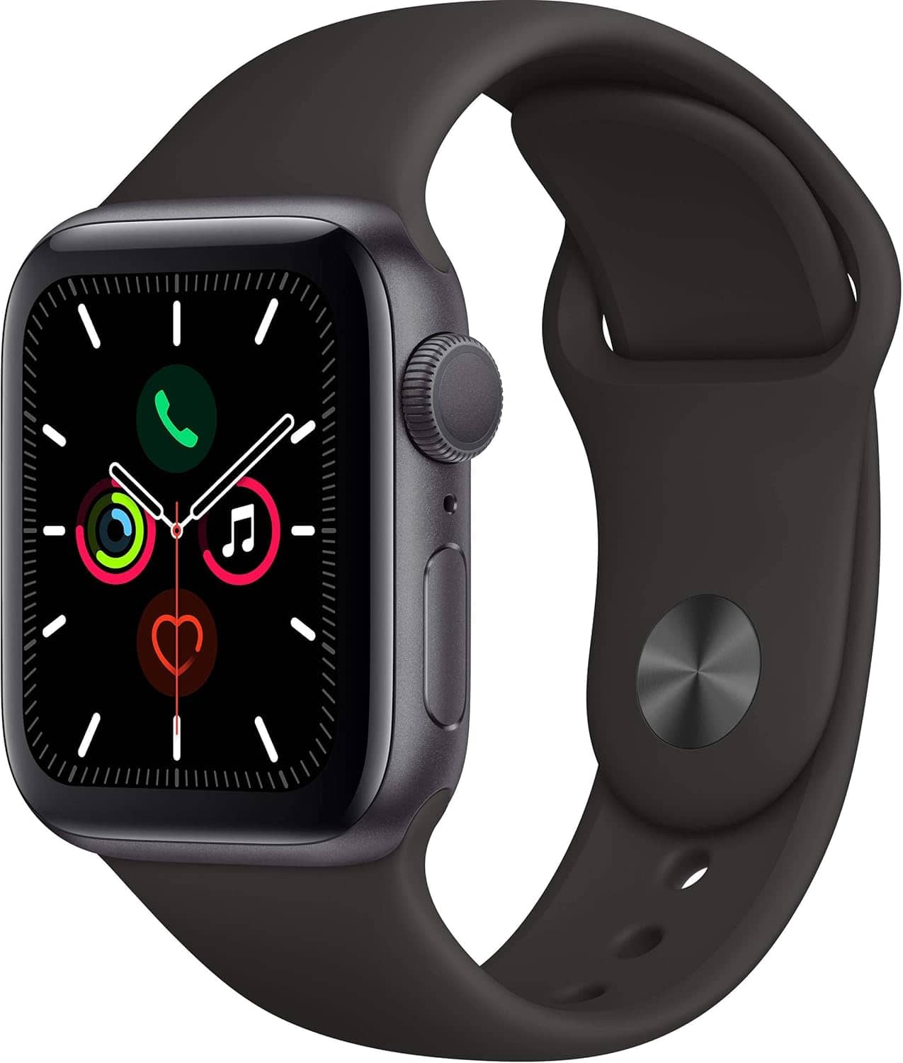 Front. Apple - Refurbished Watch Series 4 Aluminum 40mm A1977 (GPS Only, No Cellular) - Space Gray.