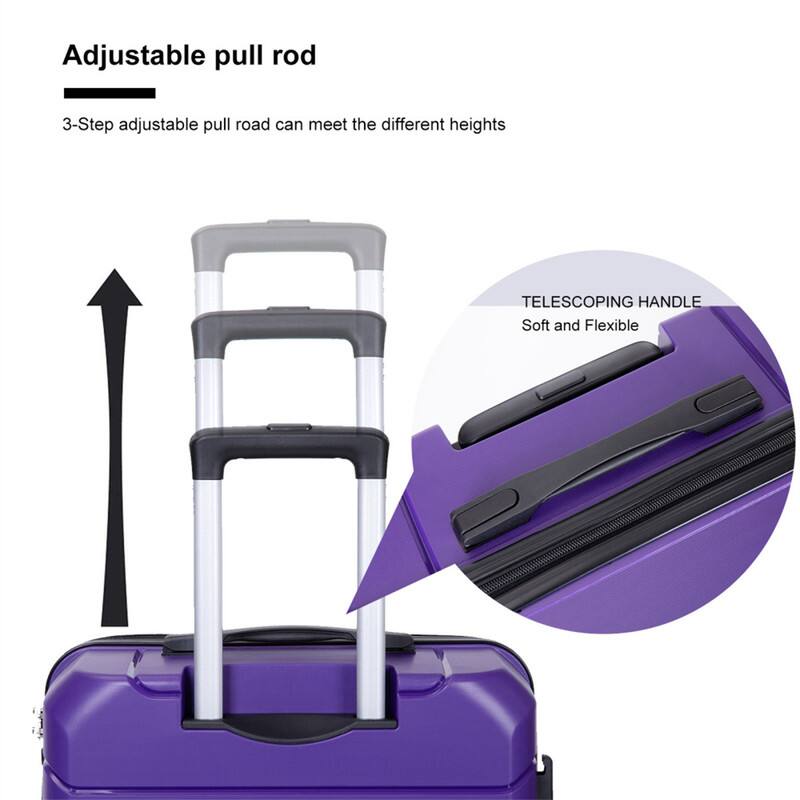 Adjustable pull rod

3-Step adjustable pull rod can meet the different heights

TELESCOPING HANDLE
Soft and Flexible