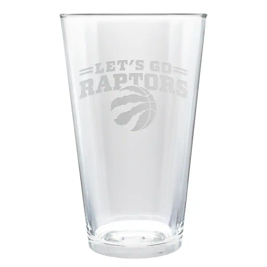 Great American Products Toronto Raptors Etched 16oz. Rally Cry Pint ...