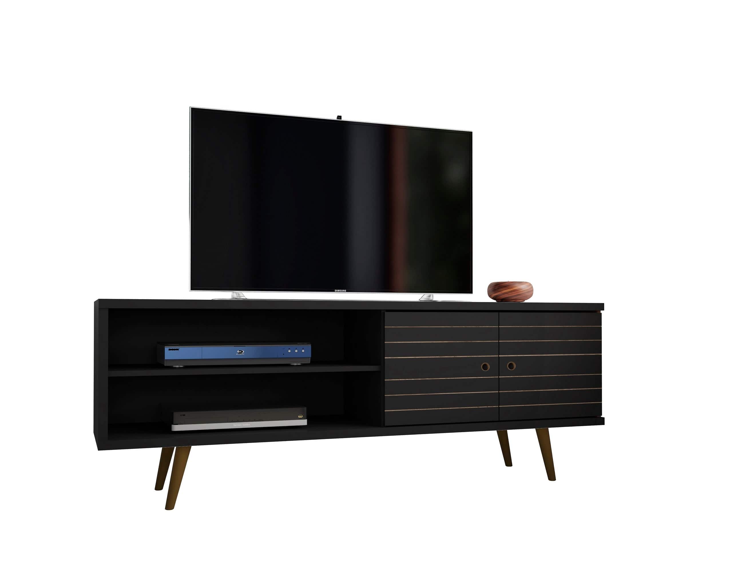 Manhattan Comfort - Liberty Mid-Century Modern 63" TV Stand - Black