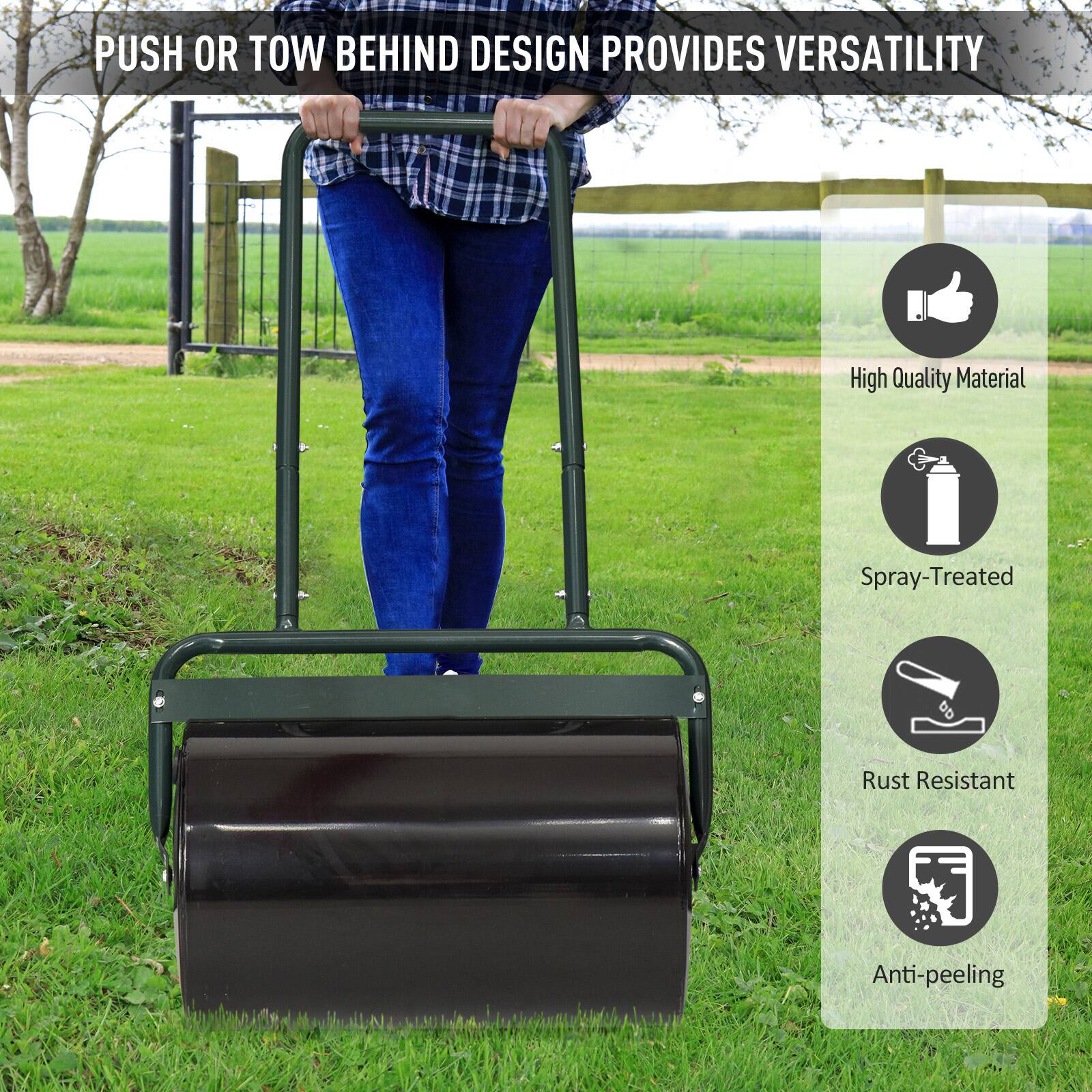 PUSH OR TOW BEHIND DESIGN PROVIDES VERSATILITY

- High Quality Material
- Spray-Treated
- Rust Resistant
- Anti-peeling