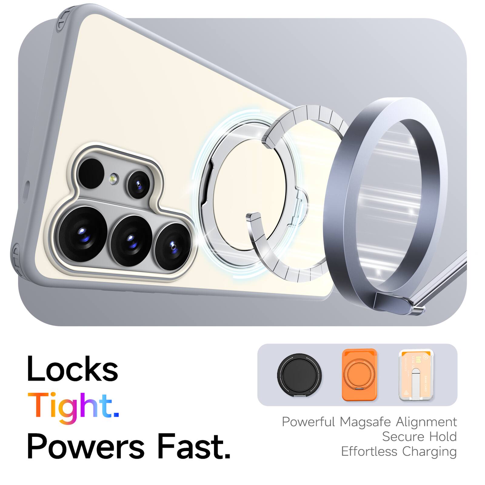 Locks Tight. Powers Fast.  
Powerful Magsafe Alignment  
Secure Hold  
Effortless Charging