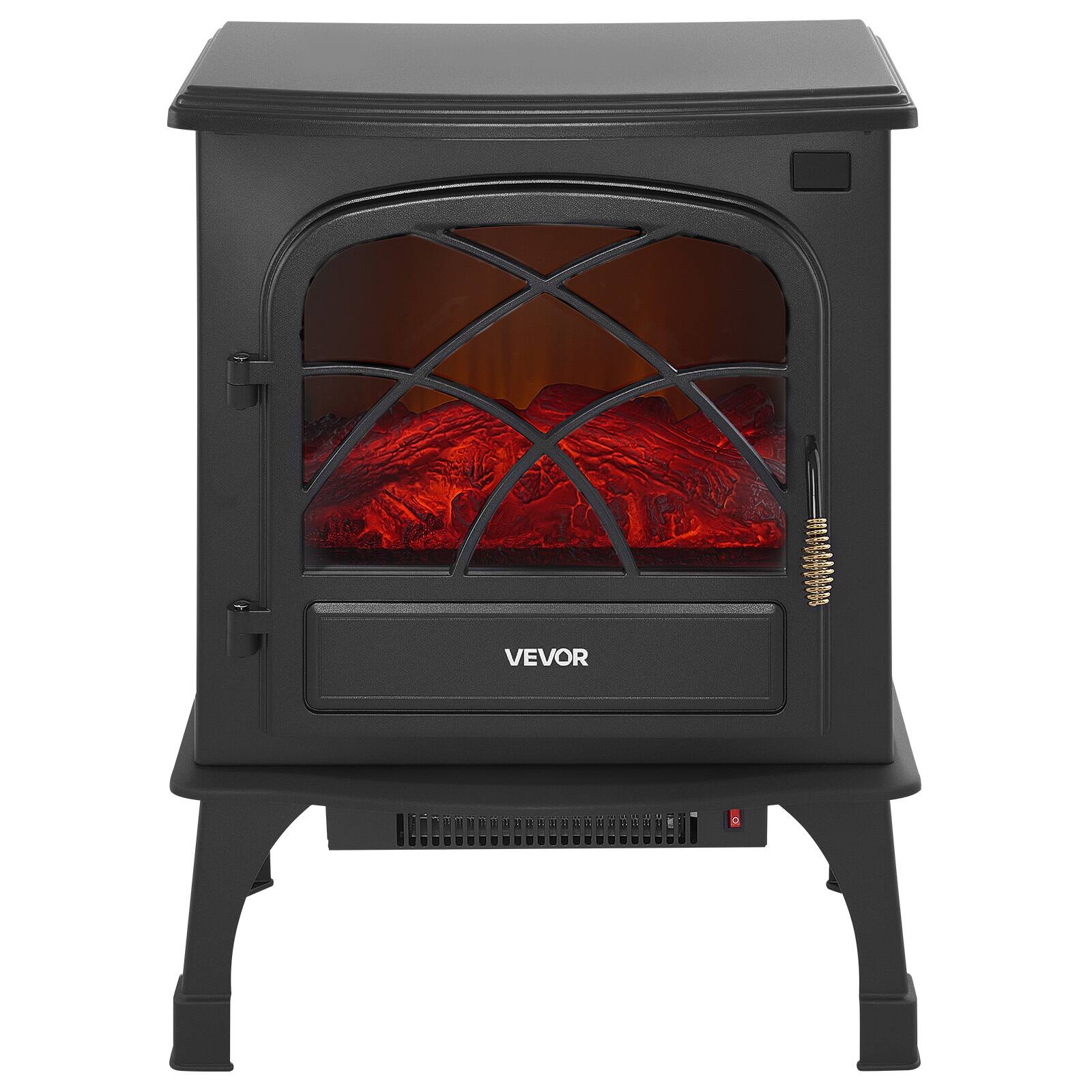 Alt View 5. VEVOR - 25.5inch Freestanding Fireplaces, 1500W 5120BTU Portable Electric Fireplace Stove Heater, with Overheating Protection.