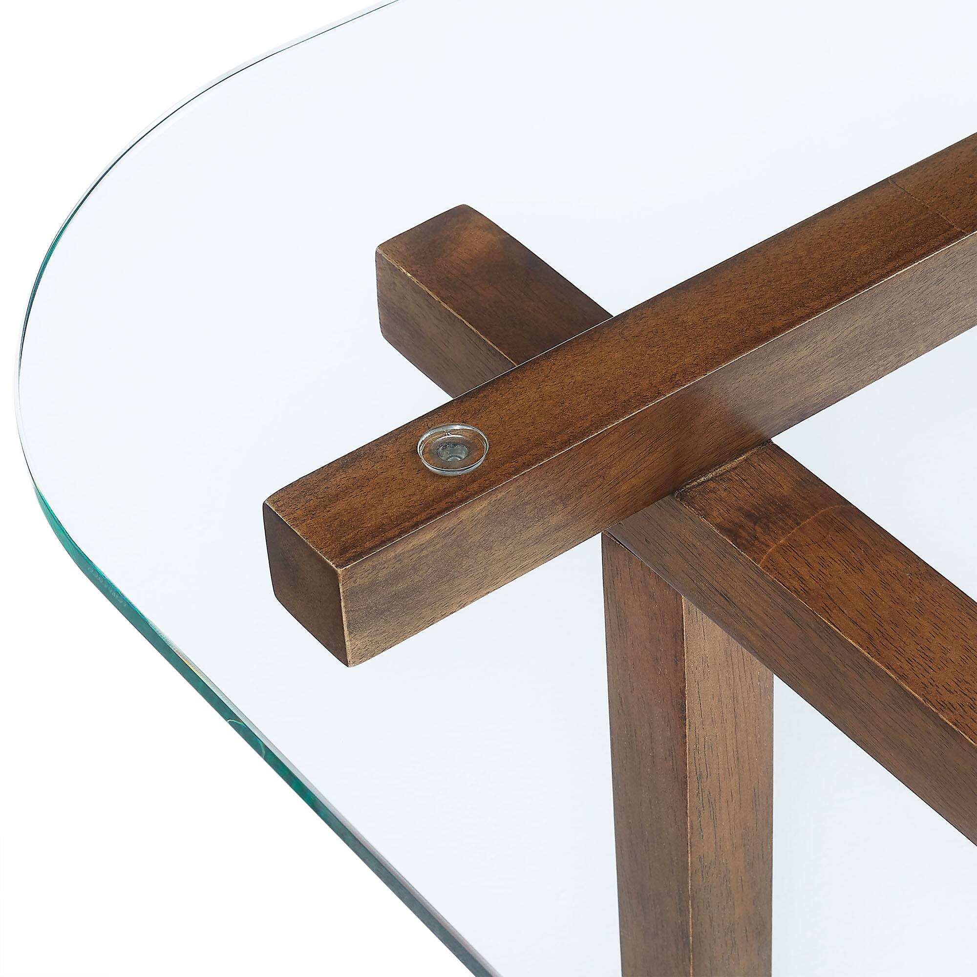 Alt View 4. Modway - Isby 35 Inch Tempered Glass Coffee Table by Modway - Walnut.