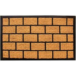 LIVEVIE - Amber Sporting Goods Brickhouse Coir Outdoor Doormats, 23" x 16", Low Maintenance - Brown