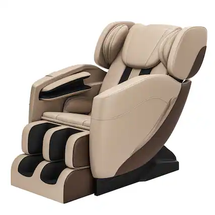 Front. Essen Blissed - Favor-SS05 heated Full Body Massage Chair with zero gravity mode and Bluetooth music player - Khaki.