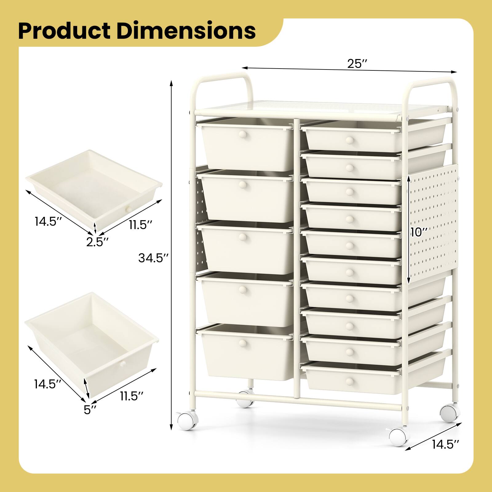 Product Dimensions: 25" x 14.5" x 2.5" x 11.5" x 34.5" x 10" x 14.5" x 5" x 11.5" x 14.5"