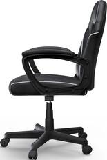 Front. ACGAM - Ergonomic Office Chair, PVC Leather Gaming Chair, 360° Swivel Height Adjustable Computer Chair w/ Padded Armrests - Black.