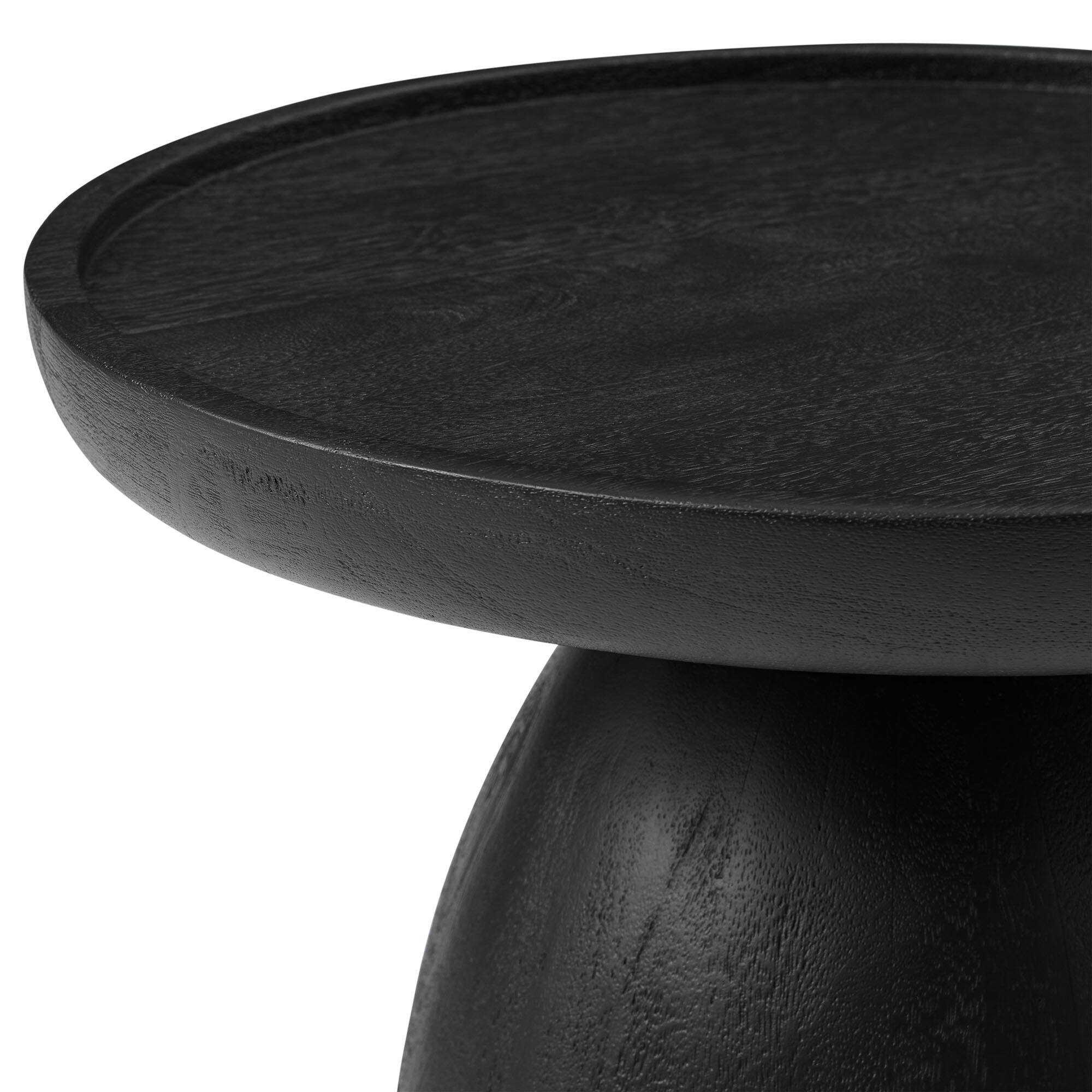 Alt View 3. Modway - Holloway Round Wood Side Table by Modway - Black.