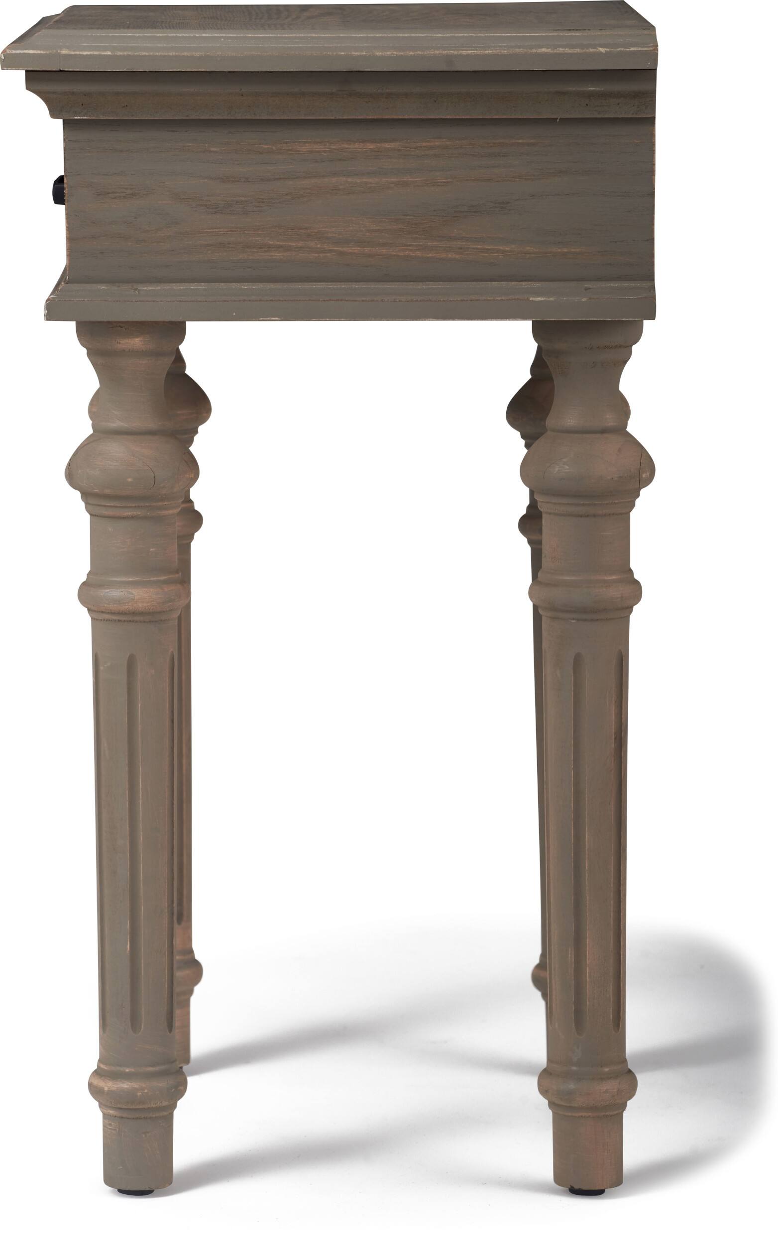 Alt View 13. Finch - Cassatt 1 Drawer Side Table - Gray.