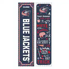 Evergreen Enterprises - Columbus Blue Jackets 47" Double Sided Winter Leaner Fan Sign - Multicolor