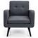 Alt View 13. Costway - Accent Upholstered Single Sofa Home Office Armchair with Wooden Legs (Set of 2) - Gray.