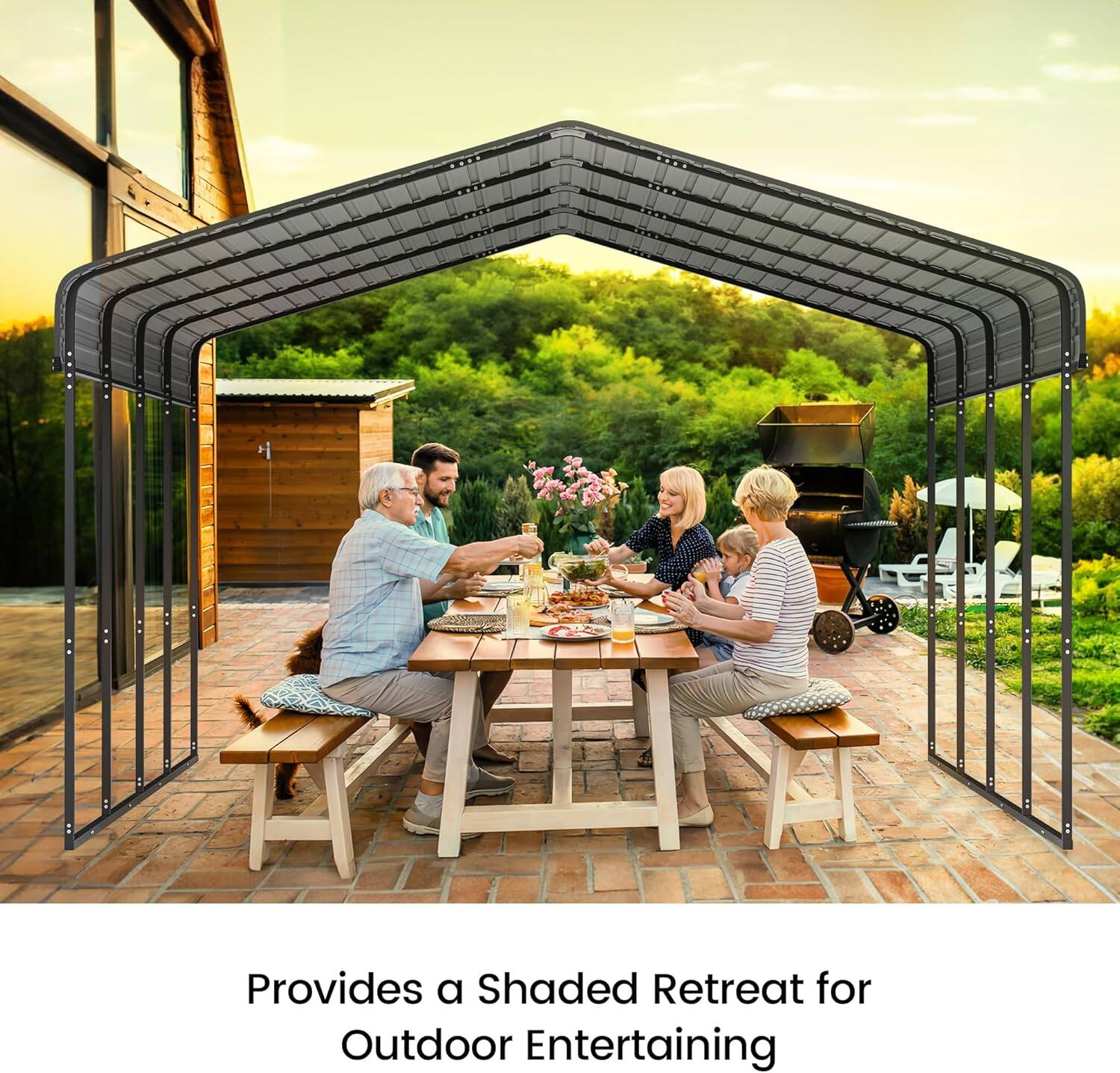 Provides a Shaded Retreat for Outdoor Entertaining