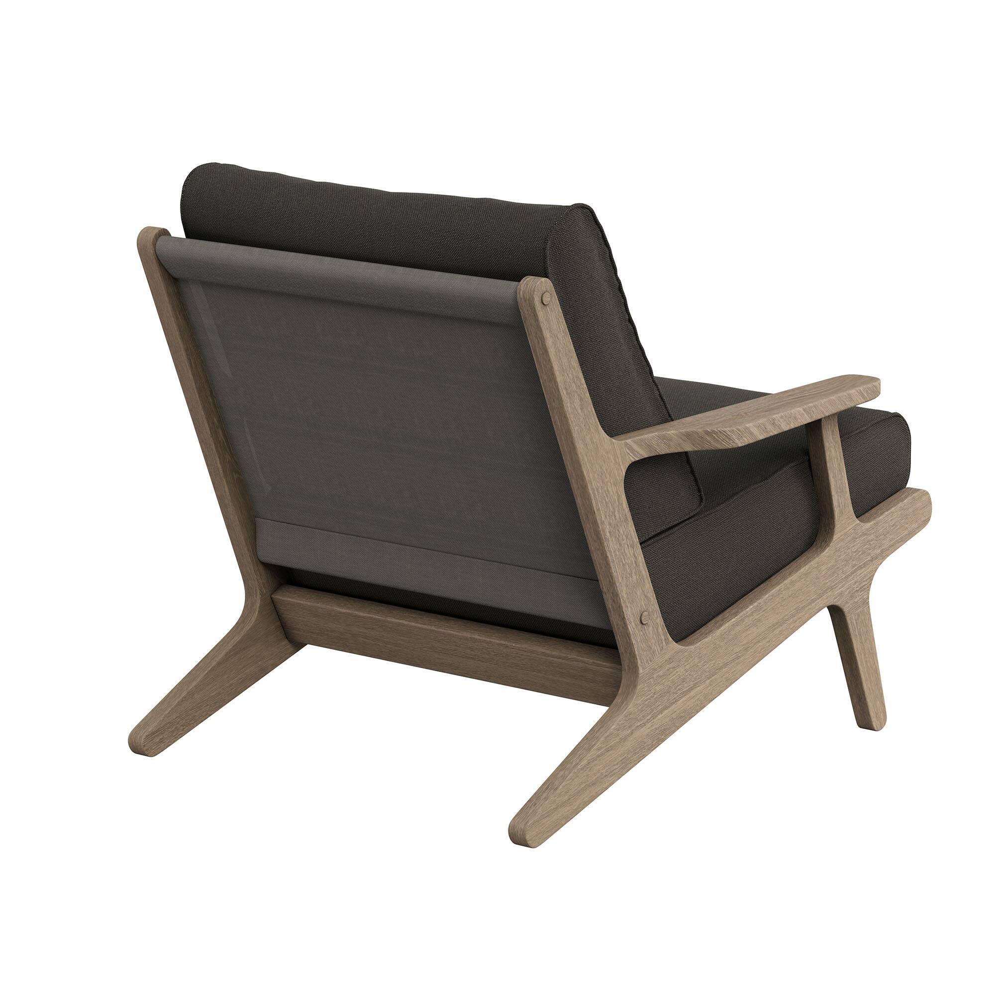 Alt View 3. Modway - Saratoga Outdoor Teak Wood Armchair by Modway - Weathered Gray Flint.
