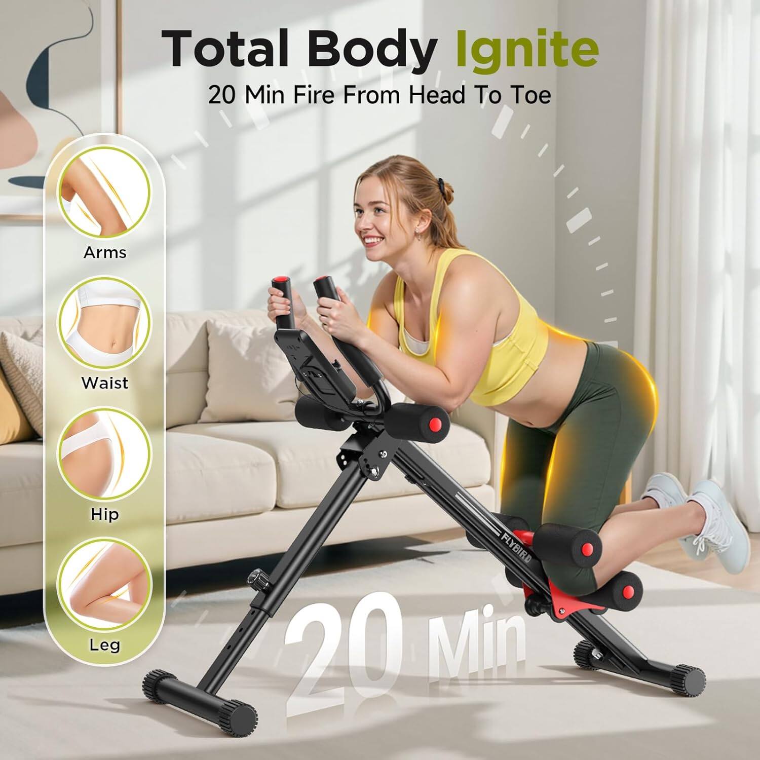 Total Body Ignite  
20 Min Fire From Head To Toe  

Arms  
Waist  
Hip  
Leg  

20 Min