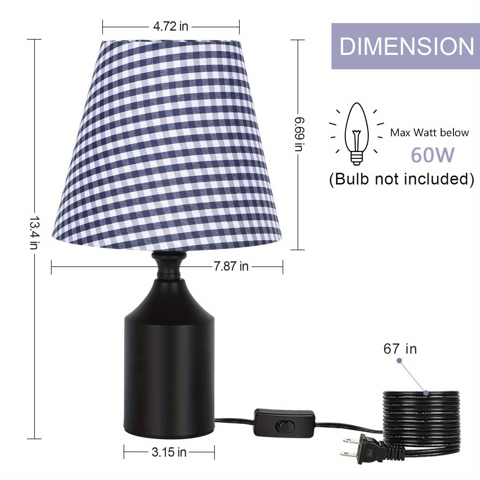 4.72 in  
DIMENSION  
13.4 in  
7.87 in  
6.69 in  
Max Watt below 60W (Bulb not included)  
67 in  
3.15 in