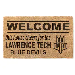 Jardine - Lawrence Technological University Blue Devils 18" x 30" Welcome Doormat - Brown