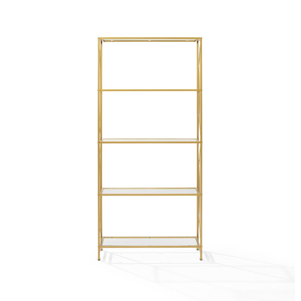 Alt View 1. Crosley Furniture - Helena Etagere Bookcase - Gold.
