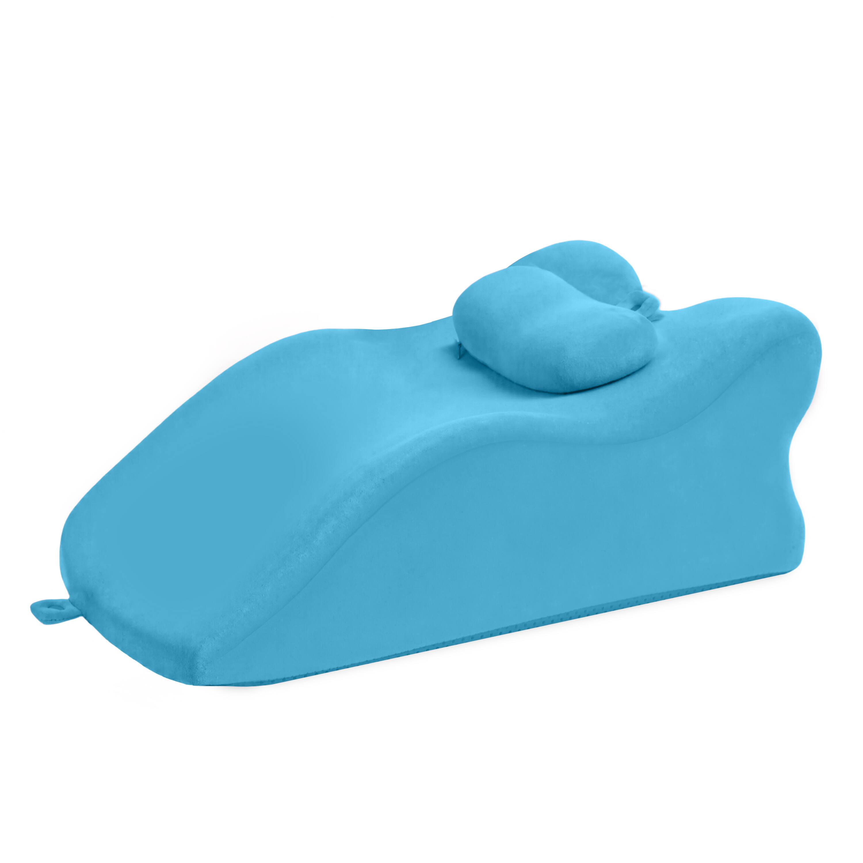 Alt View 4. Z-Edge - Foam Ergonomic Wedge Pillow, Prone Pillow for Sleeping, Reading Pillow for Bed, Ergonomic Support for Back Pain - Blue.