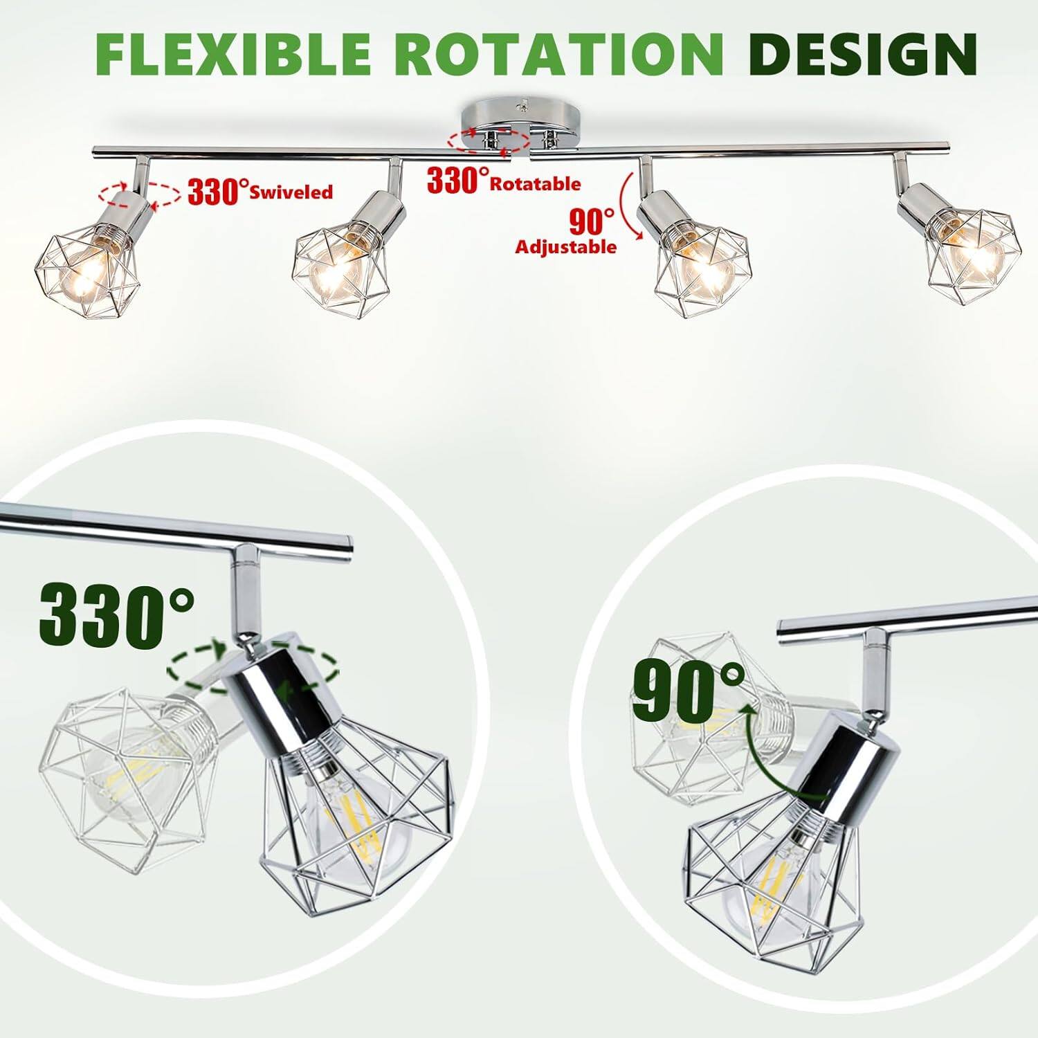 FLEXIBLE ROTATION DESIGN

330° Swiveled  
330° Rotatable  
90° Adjustable