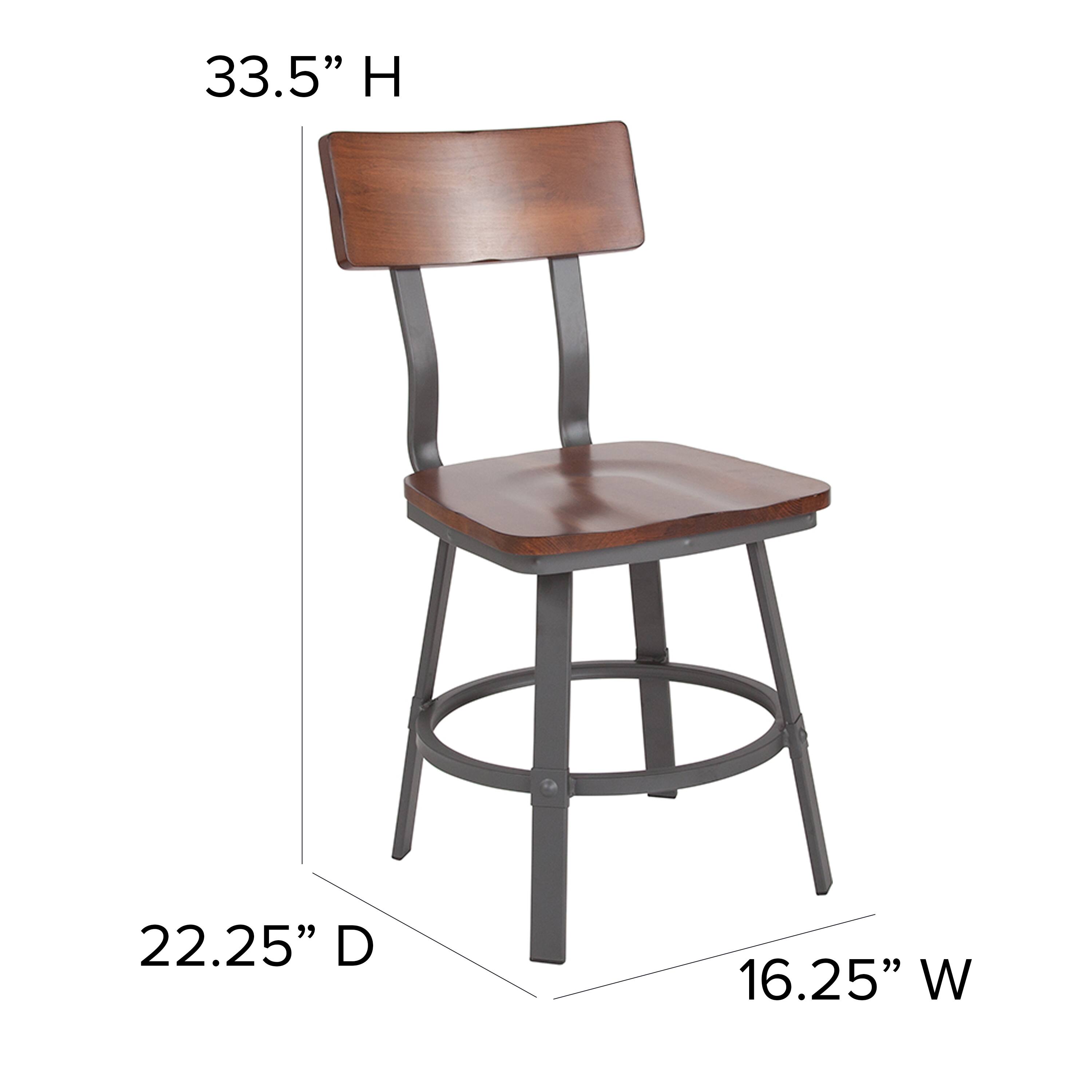 33.5" H  
22.25" D  
16.25" W