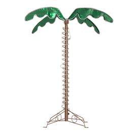 Winado - 4FT Lighted Palm Tree Artificial Tropical Palm Tree with LED Lights for Outdoor Patio Pool Holiday Party Decorations - Green