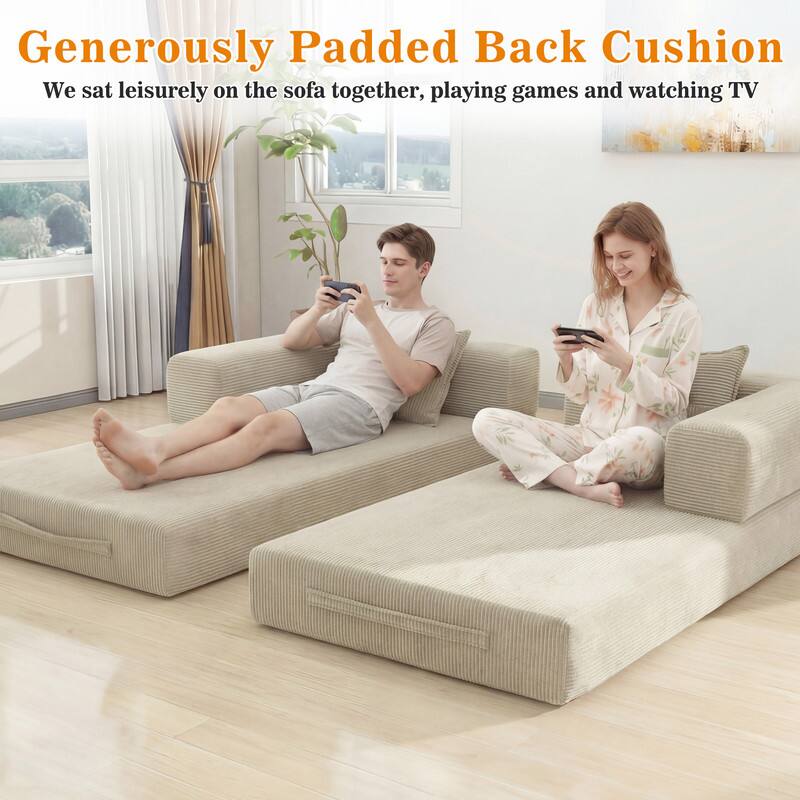 Generously Padded Back Cushion  
We sat leisurely on the sofa together, playing games and watching TV