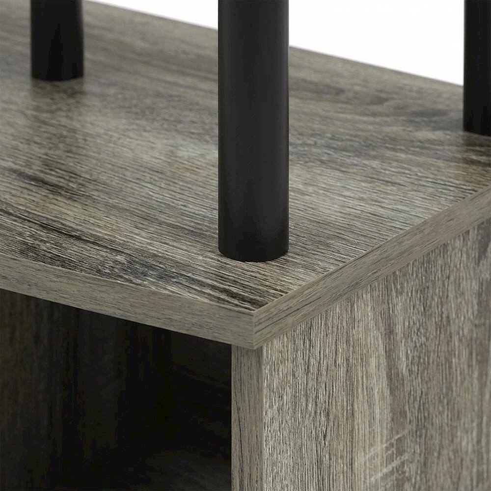 Alt View 2. FurniFact - Stylish French Oak and Black Large Entertainment Center for up to 55-inch TV - French Oak Grey/Black.