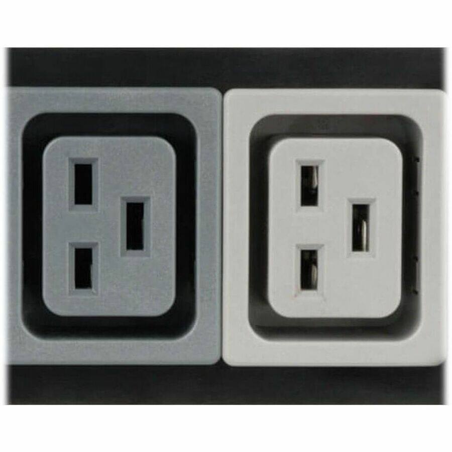 Alt View 3. Tripp Lite - Eaton Tripp Lite Series 14.4kW 3-Phase Local Metered PDU, 208V Outlets (36 C13, 6 C19, 3 L6-30R) Hubbell 50A CS8365C, 6 - Black.
