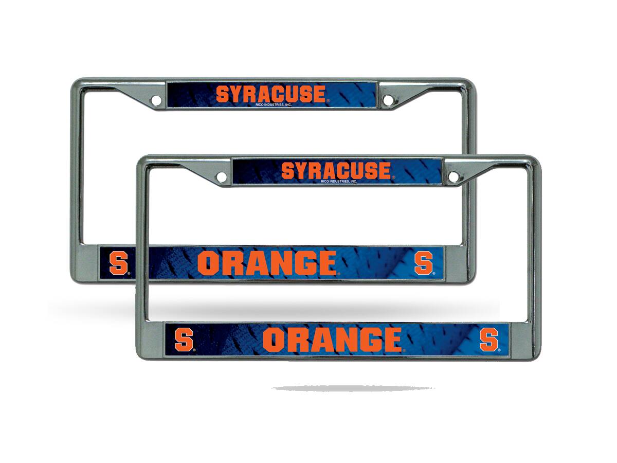 Syracuse Orange Chrome Metal License Plate Frame - Set of 2 Frames