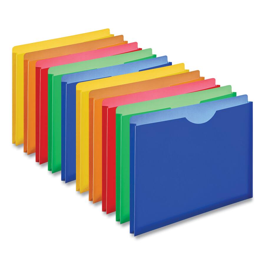 Poly File Capacity Universal Expanding Poly File Jackets 1 Section Straight Tab Letter ...