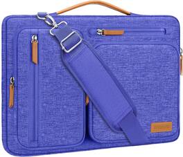 mosiso - 360 Protective Laptop Shoulder Bag 15-15.6 inch Computer Messenger Bag for MacBook Pro 16 inch HP Dell Lenovo Asus - Royal Blue