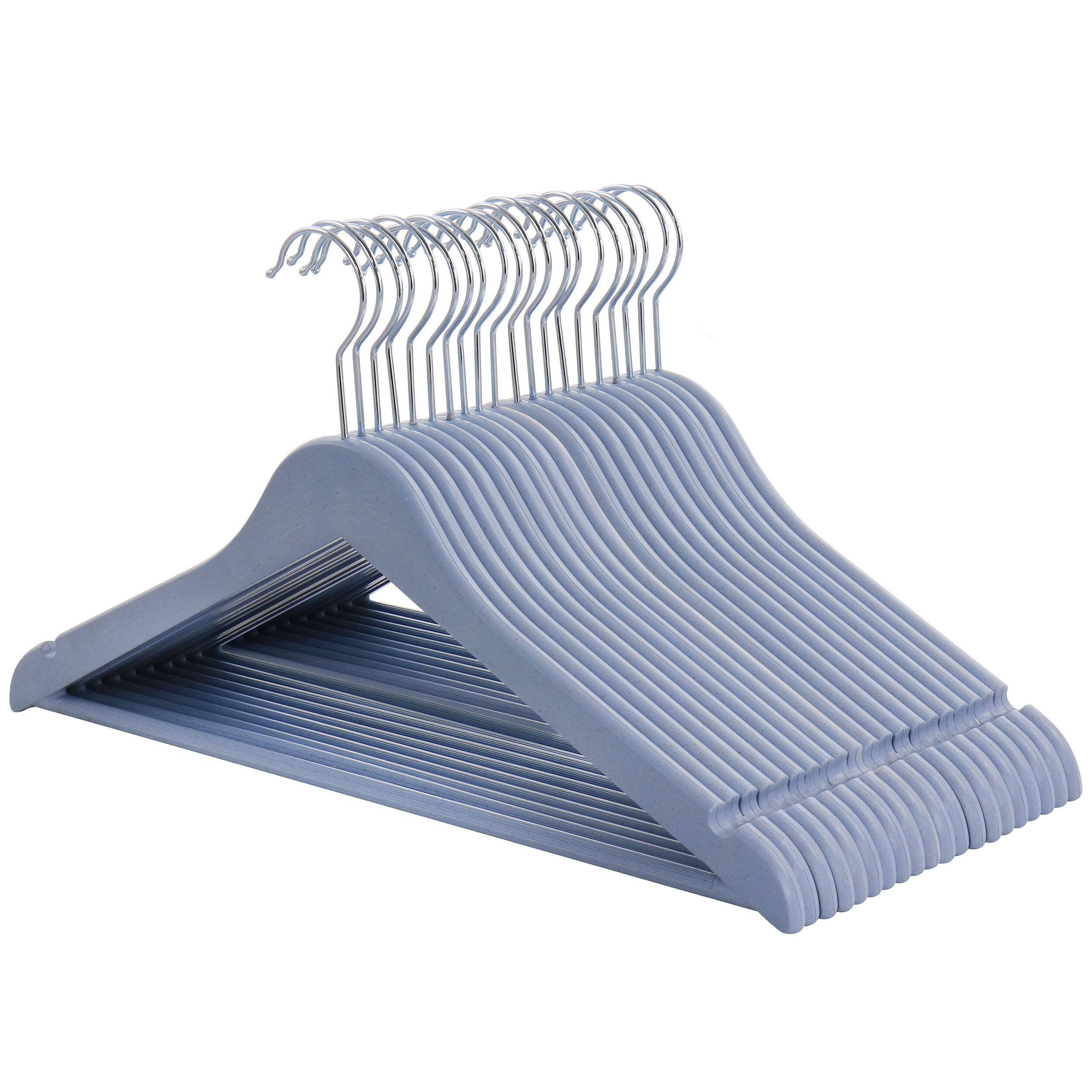 Alt View 1. Elama - Elama Home 20 Piece Eco Friendly Coat Hangers in Blue - Blue.