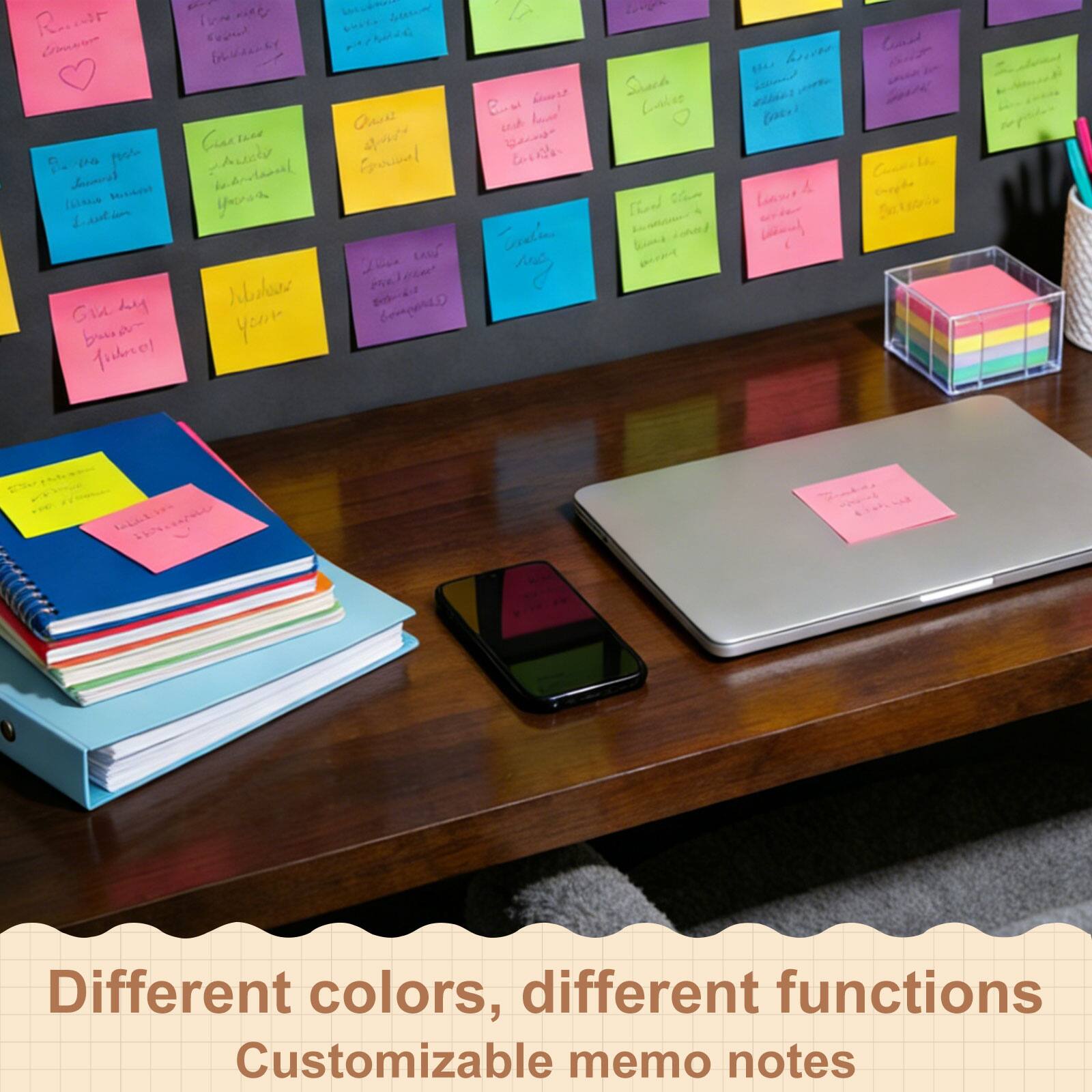 Different colors, different functions Customizable memo notes
