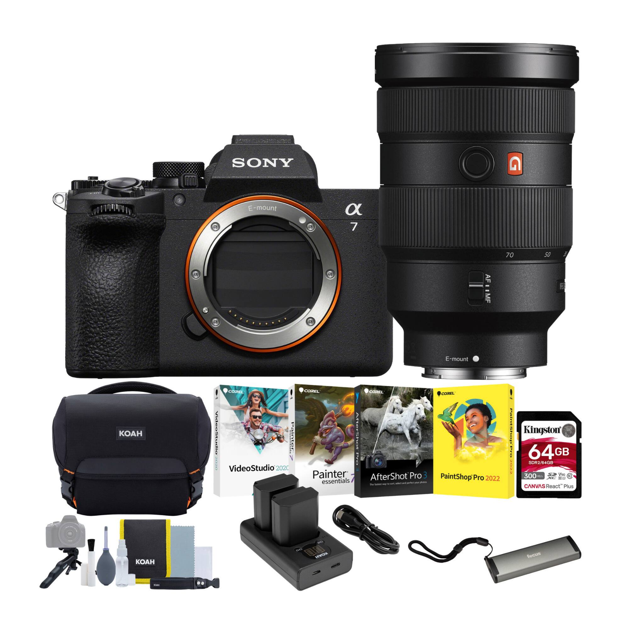 SONY α7 70-50mm AF MF E-mount  
OAH cde GD Poloter 1: VideoStudio 2020  
COAMIL Atarsha Painter AfterShot Pro essentials  
PaintShop Pro 2022  
Kingstor 64GB  
CANVANS React Plus  
KOAH