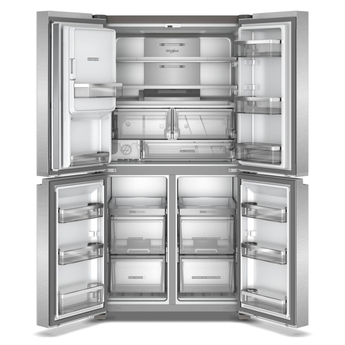 Whirlpool 19.1 Cu. Ft. Counter Depth 4 Door Refrigerator with Ice