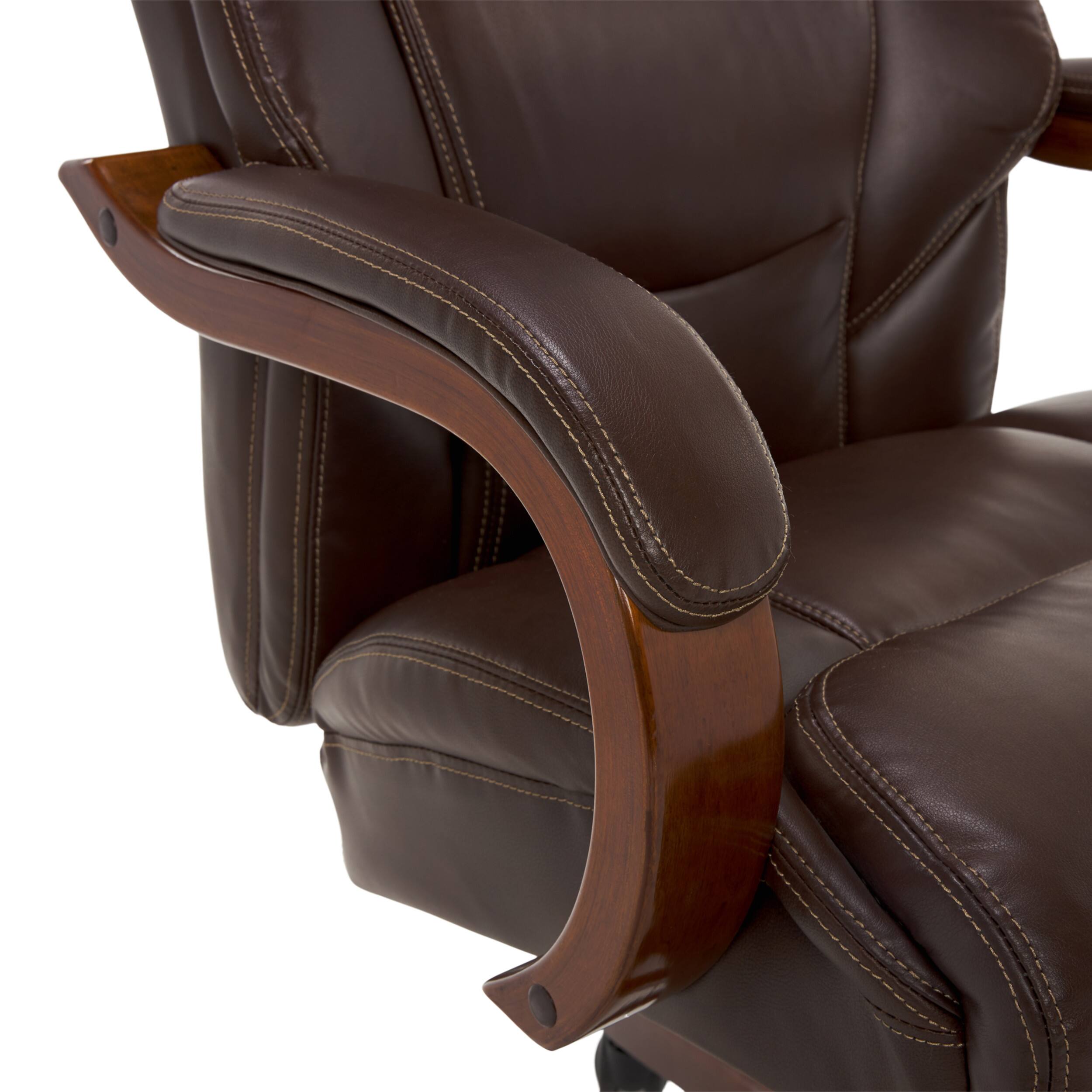 Alt View 13. La-Z-Boy - Delano Big & Tall Bonded Leather Executive Chair - Chestnut Brown.