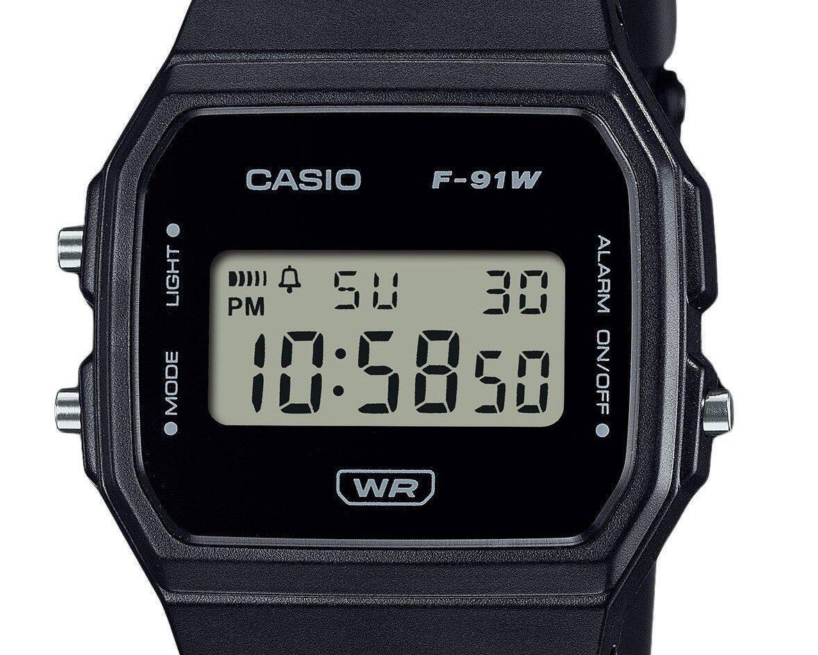 CASIO F-91W

LIGHT PM 50 30

ALARM ON/OFF

10:58 50

MODE

WR