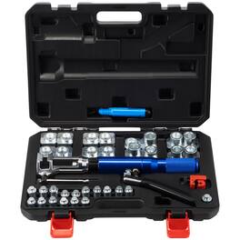 VEVOR - Hydraulic Flaring Tool Kit, 45° Double Flaring Tool, Brake Repair Brake Flaring Tools for 3/16"-1/2", Brake Flare Tool - Blue;black