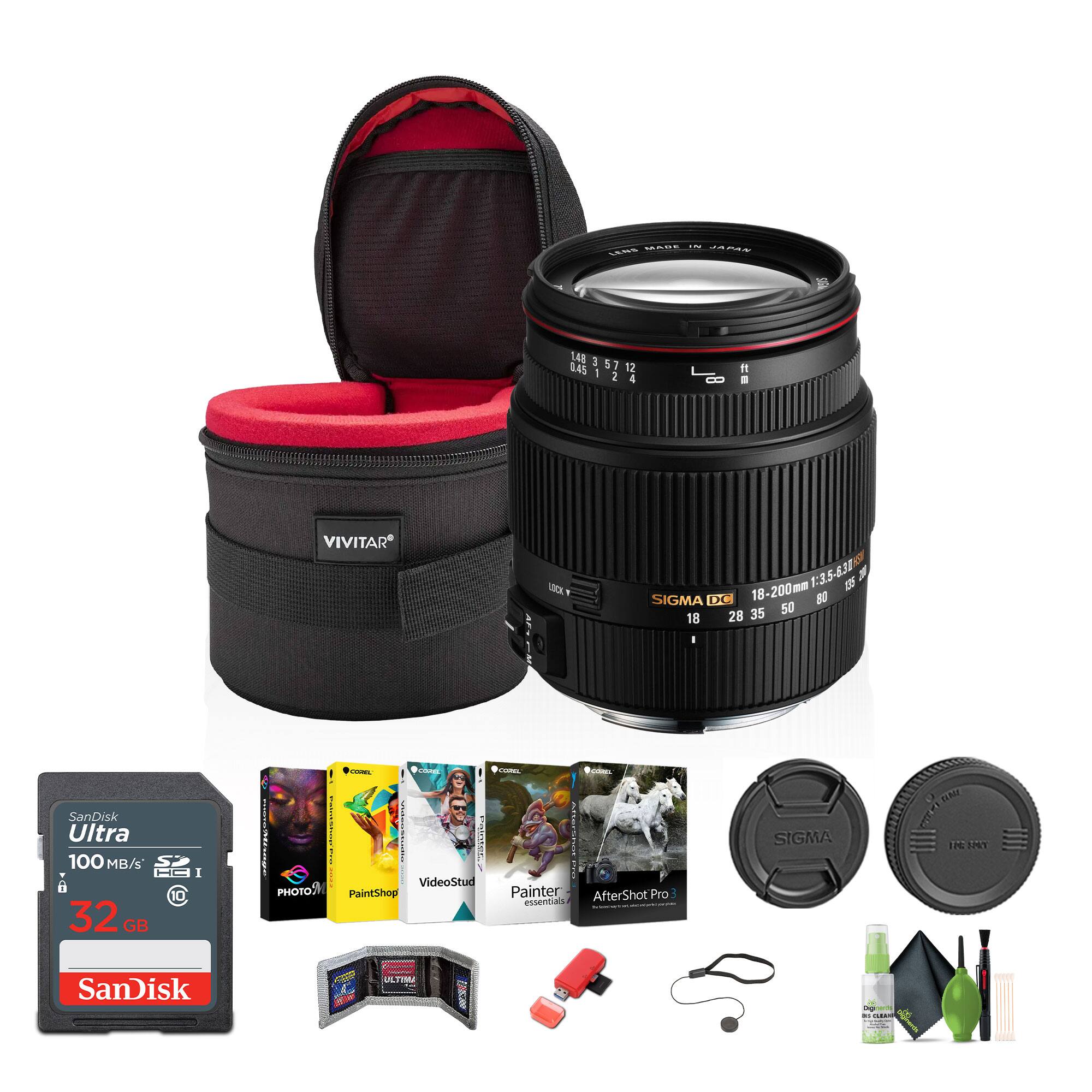 Sigma - 18-200mm F3.5-6.3 II DC OS HSM Lens for Sony SLR Camera + Bundle - Black price history on PriceWatchPro