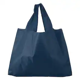 Unique Bargains - 19.7x16.1inch Washable Shopping Bags with Handles and Reusable Foldable Grocery Tote Bag for Storage Travel Size L - Navy Blue