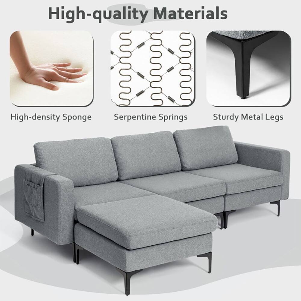 High-quality Materials  
- High-density Sponge  
- Serpentine Springs  
- Sturdy Metal Legs